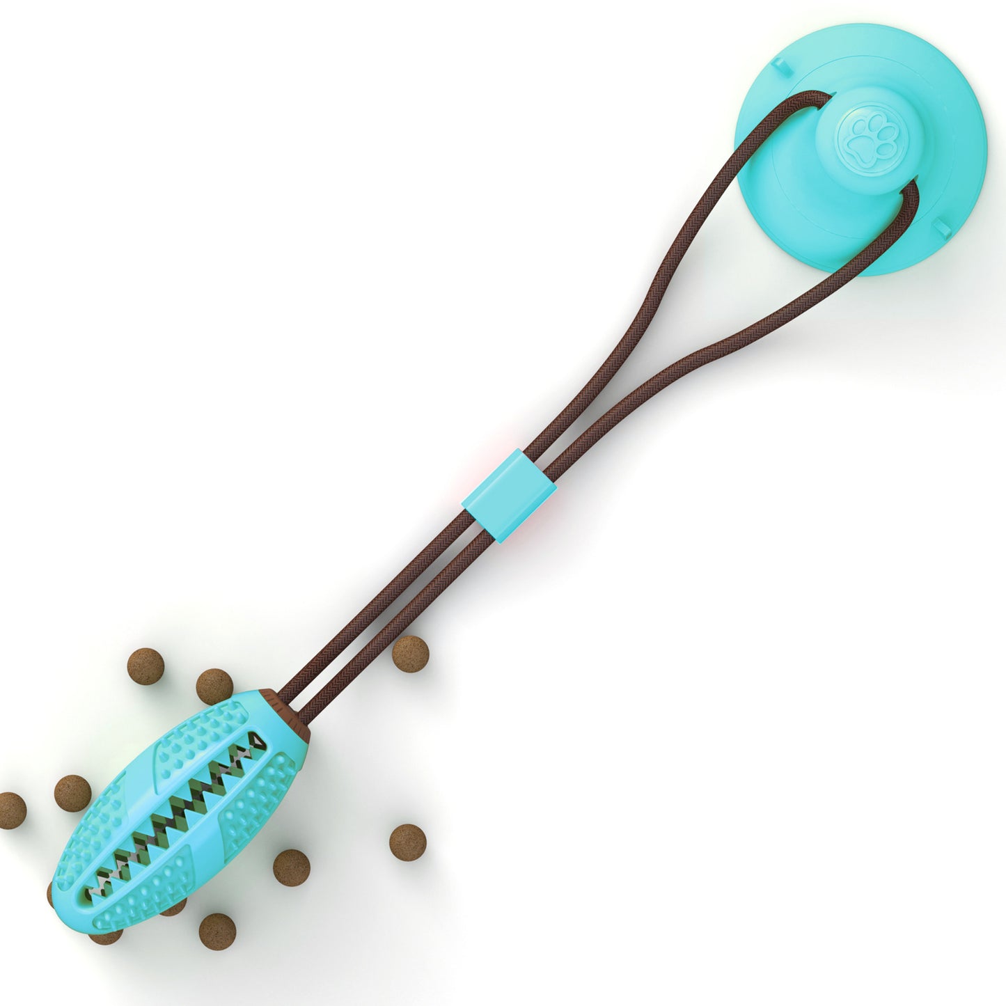 Silicone Cat & Dog Tug Toy | Suction Cup Interactive Chew Ball