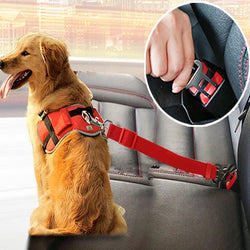 Adjustable Dog & Cat Car Seat Belt | Pet Safety Harness Clip