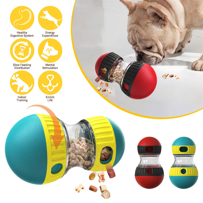Dog & Cat Food Dispensing Toy | Leaky Puzzle Ball for Slow Feeding