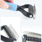 Double-Sided Pet Grooming Brush | Stainless Steel Hair Removal Comb