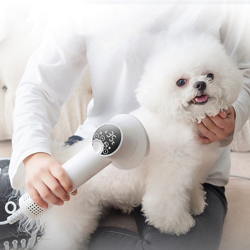 Pet Hair Dryer Brush | Quiet Dog & Cat Grooming Blow Comb