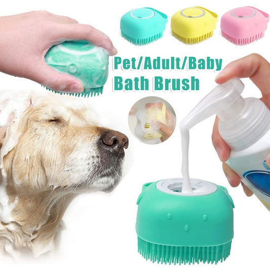 Silicone Grooming Gloves for Pets | Dog & Cat Bath Brush