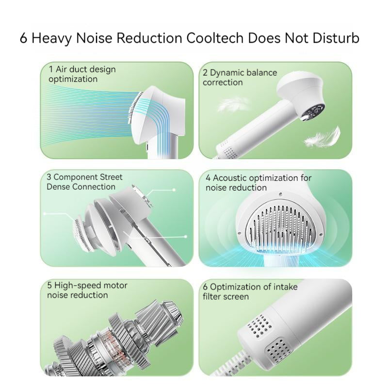 Pet Hair Dryer Brush | Quiet Dog & Cat Grooming Blow Comb