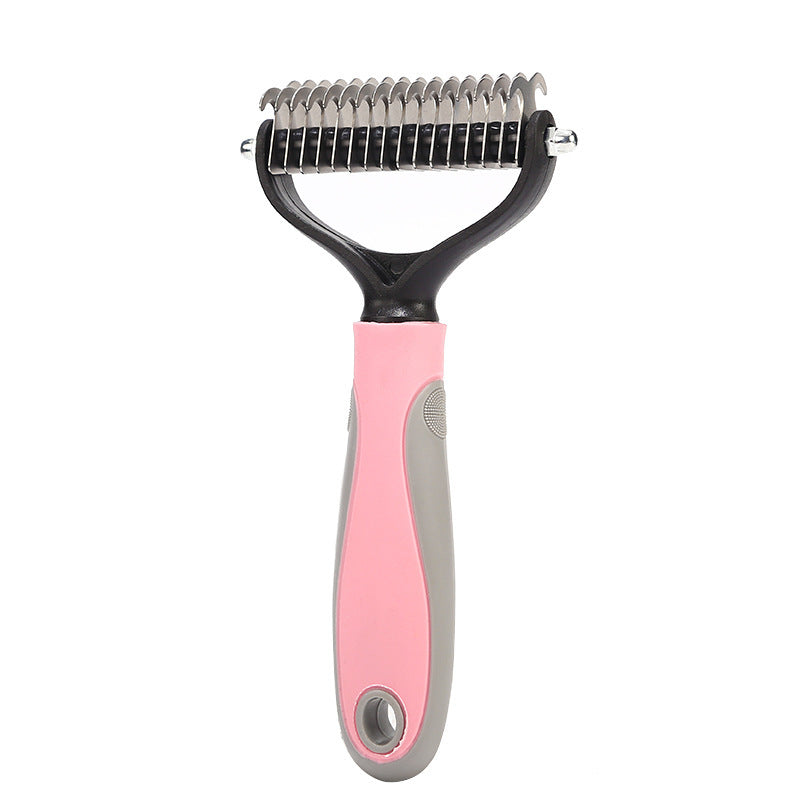 Double-Sided Pet Grooming Brush | Stainless Steel Hair Removal Comb