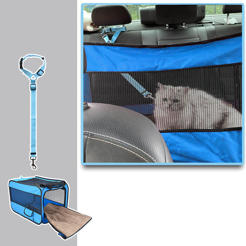 Portable Pet Carrier Bag with Safety Zipper | Foldable Travel Pet Bag