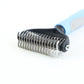Double-Sided Pet Grooming Brush | Stainless Steel Hair Removal Comb