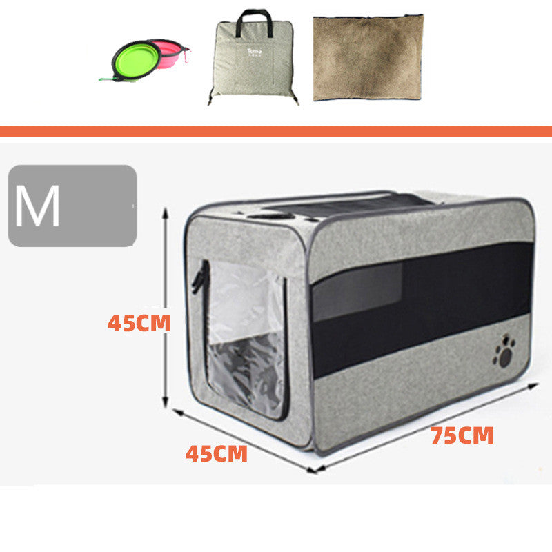 Portable Pet Carrier Bag with Safety Zipper | Foldable Travel Pet Bag