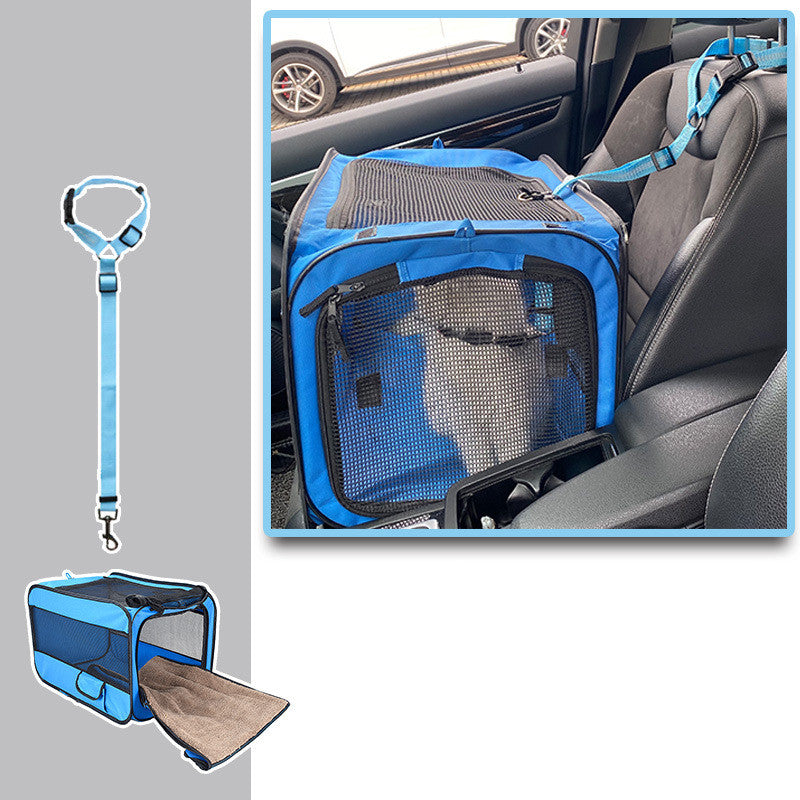 Portable Pet Carrier Bag with Safety Zipper | Foldable Travel Pet Bag
