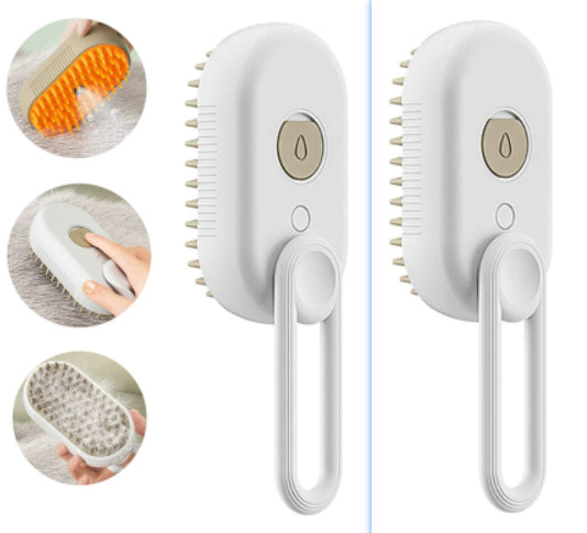 3-in-1 Electric Pet Steam Brush | Cat & Dog Grooming & Hair Removal